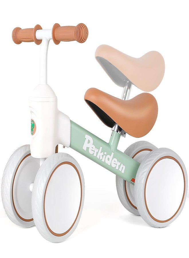 PerKidern Baby Balance Bike for 1-3 Year Old Boys Girls, 12-36 Month Toddler Balance Bike, 4 Wheels Baby Bike Toddler First Birthday Gifts (Green) - Image 1